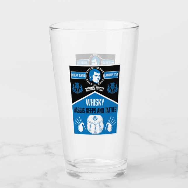 Scottish Burns Night Glass (Front)