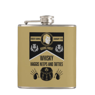 Scottish Burns Night Hip Flask