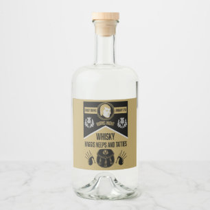 Scottish Burns Night Liquor Bottle Label
