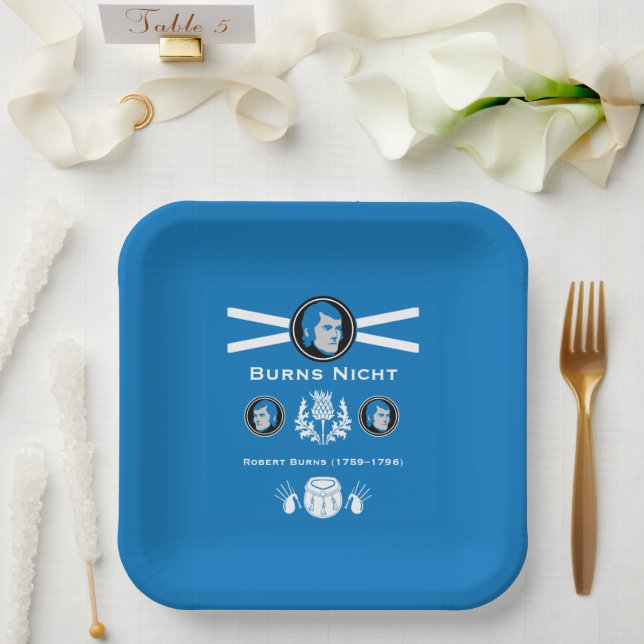 Scottish Burns Night Paper Plate (Wedding)