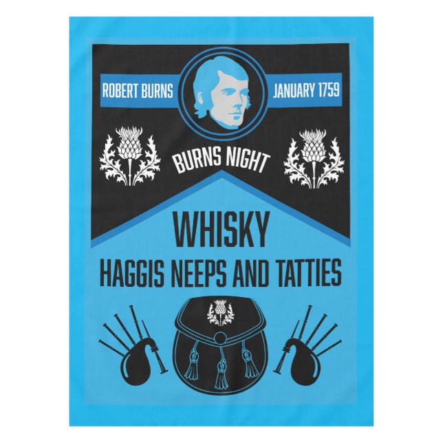 Scottish Burns Night Super Tablecloth (Front)