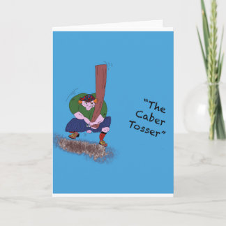 Scottish Caber Tosser, Funny card. Card