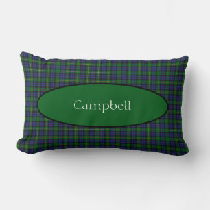 Scottish Campbell Family Tartan Personalised Lumbar Cushion