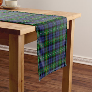 Scottish Campbell of Loudoun Plaid Tartan Long Table Runner