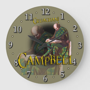 Scottish Campbell Tartan Large Clock