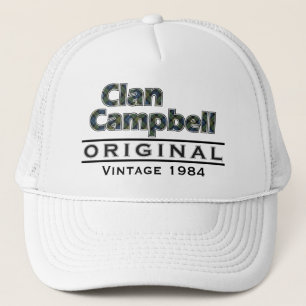 Scottish Campbell Vintage Customise Your Birthyear Trucker Hat
