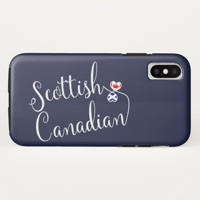 Scottish Canadian Entwined Hearts Cell Phone Case (Back (Horizontal))