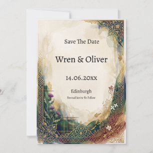 Scottish Canadian Heritage Save the Date Card