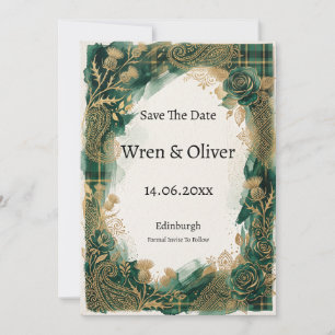 Scottish Canadian Heritage Save the Date Card