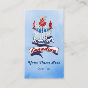 Scottish Canadian Thistle Business Card Template
