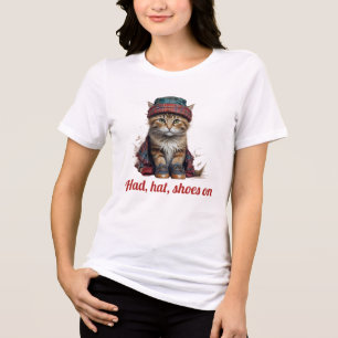 scottish cat in disguise - had hat shoes on  Tri-Blend shirt