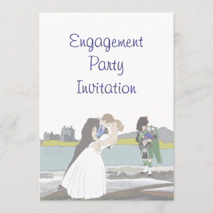 Scottish, Celtic Engagement Party Invitation