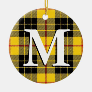 Scottish Christmas Clan MacLeod Tartan Plaid Ceramic Ornament