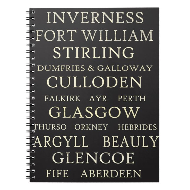 Scottish Cities Notebook (Front)