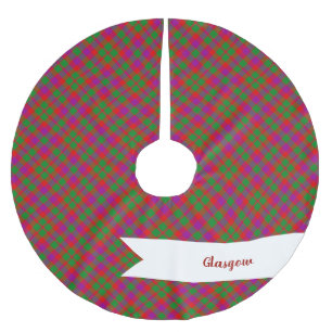 Scottish Civic Plaid Holiday Tree Base Brushed Polyester Tree Skirt