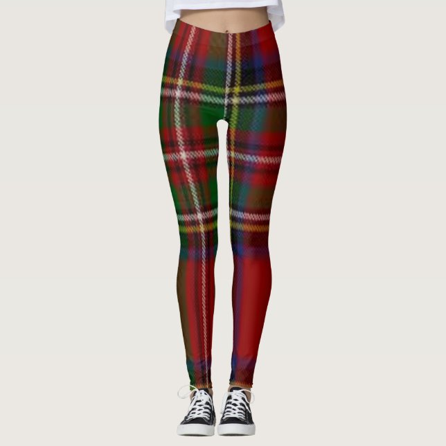 scottish ckeckered tartan pattern colour leggings (Front)