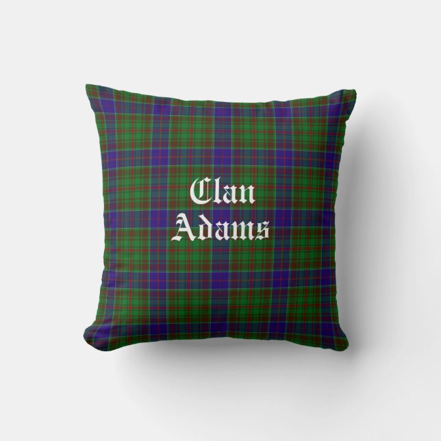Scottish Clan Adams Tartan Cushion (Front)