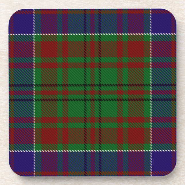 Scottish Clan Adams Tartan Plaid Coaster (Front)