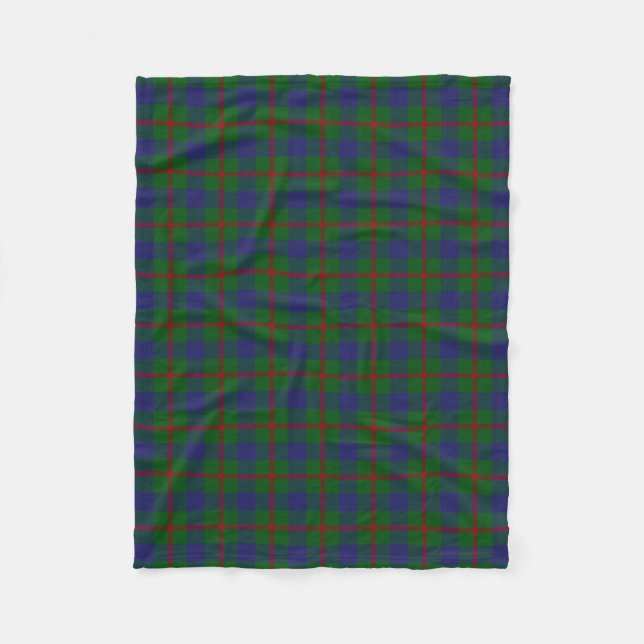Scottish Clan Agnew Classic Tartan Fleece Blanket (Front)