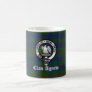 Scottish Clan Agnew Crest & Tartan Coffee Mug