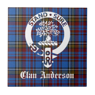 Scottish Clan Anderson Crest & Tartan Tile