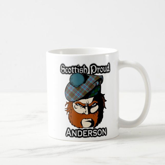 Scottish Clan Anderson Tartan Scottish Coffee Mug (Right)