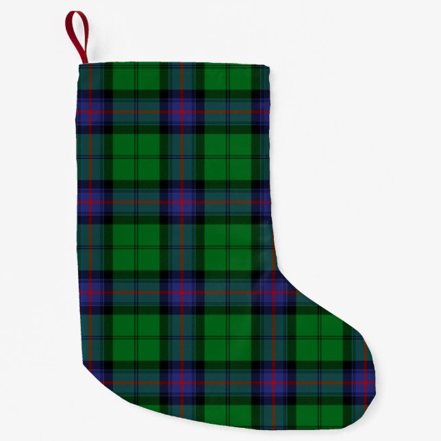 Scottish Clan Armstrong Tartan Pattern Small Christmas Stocking (Front)