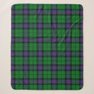 Scottish Clan Armstrong Tartan Plaid Sherpa Blanket