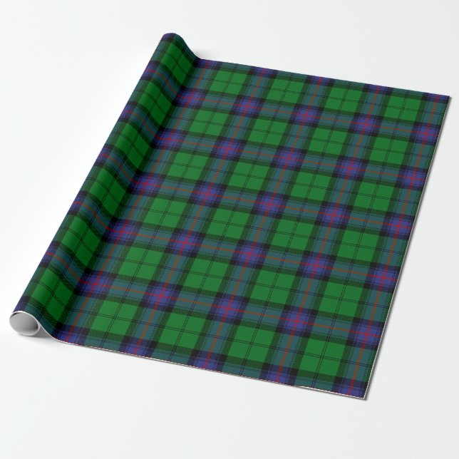 Scottish Clan Armstrong Tartan Plaid Wrapping Paper (Unrolled)