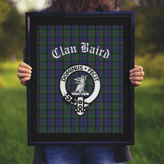 Scottish Clan Baird Crest Tartan Poster (Creator Uploaded)
