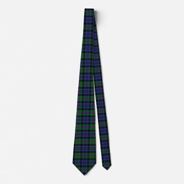 Scottish Clan Baird Tartan Plaid Tie (Front)