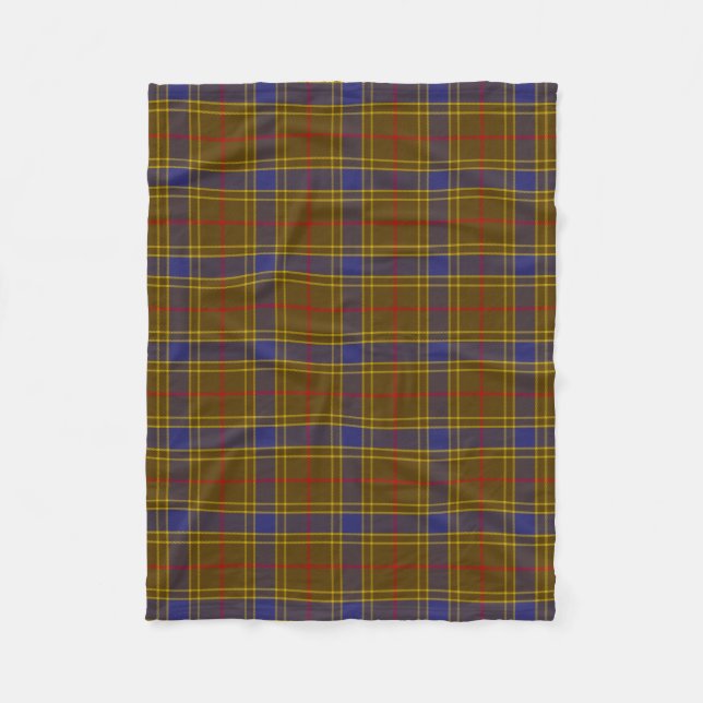 Scottish Clan Balfour Tartan Plaid Fleece Blanket (Front)