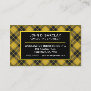 Scottish Clan Barclay Tartan Plaid Business Card
