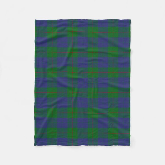 Scottish Clan Barclay Tartan Plaid Fleece Blanket (Front)