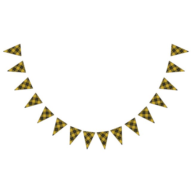 Scottish Clan Barclay Yellow Black Tartan Bunting (All)
