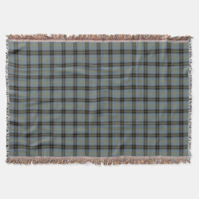 Scottish Clan Bell Tartan Throw Blanket (Front)