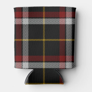 Scottish Clan Black Tartan Plaid Can Cooler