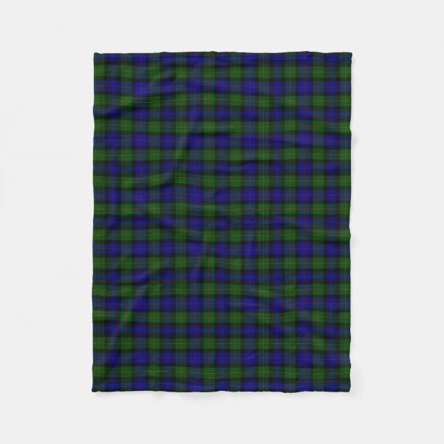 Scottish Clan Bonner Tartan Plaid Fleece Blanket (Front)