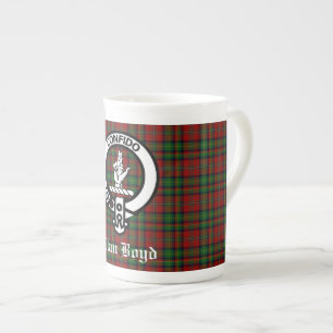 Scottish Clan Boyd Crest Badge & Tartan  Bone China Mug