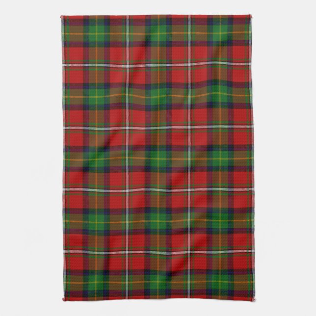 Scottish Clan Boyd Tartan Plaid Tea Towel (Vertical)