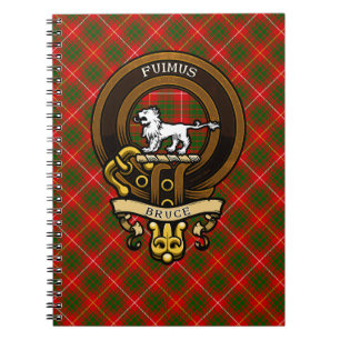 Scottish Clan Bruce Badge and Crest   Coat of Arms Notebook