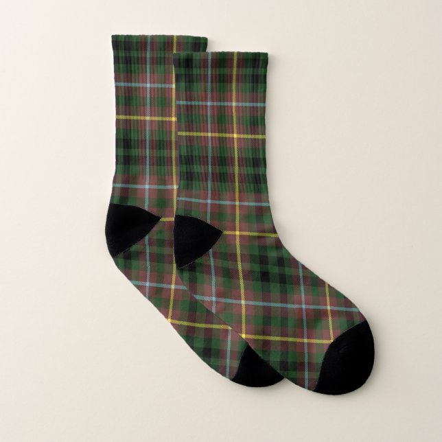 Scottish Clan Buchanan Hunting Tartan Plaid Socks (Pair)