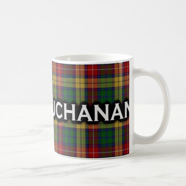 Scottish Clan Buchanan Tartan Coffee Mug (Right)