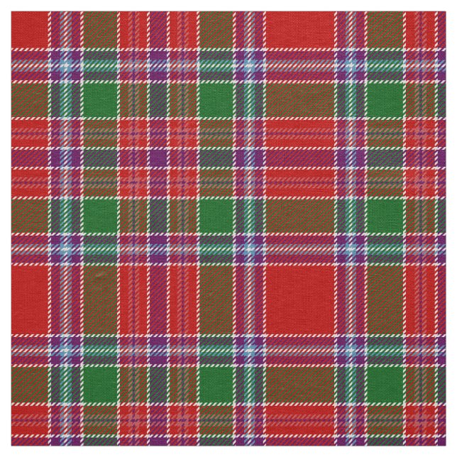 Scottish Clan Burrell Tartan Plaid Fabric (Swatch)