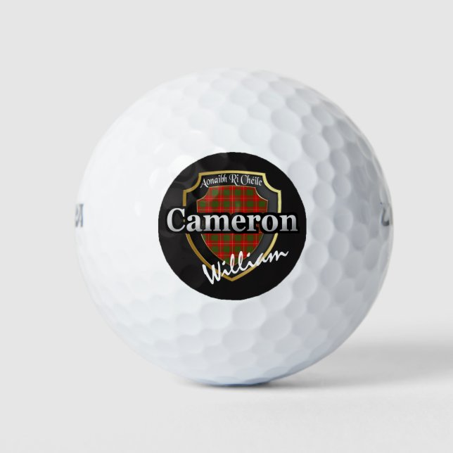 Scottish Clan Cameron Personalise Your Name Golf Balls (Front)