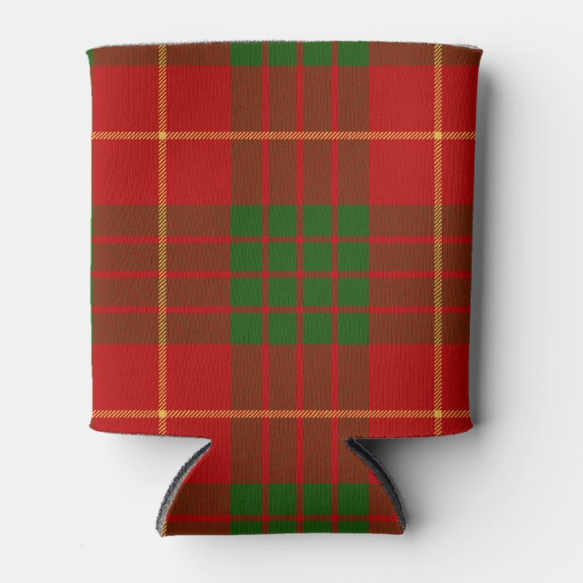 Scottish Clan Cameron Tartan Plaid Can Cooler (Front)