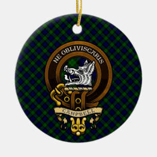 Scottish Clan Campbell Badge and Crest  Ceramic Ornament