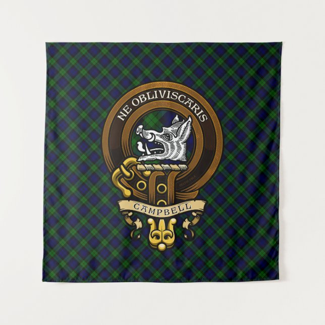 Scottish Clan Campbell Badge and Crest  Tapestry (Front)
