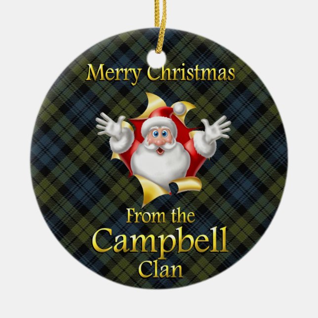 Scottish Clan Campbell Christmas Ornament (Front)