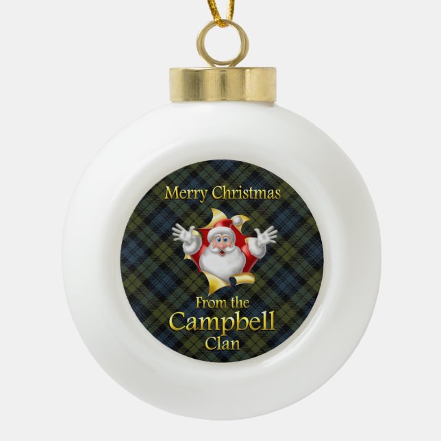 Scottish Clan Campbell Christmas Ornament (Front)